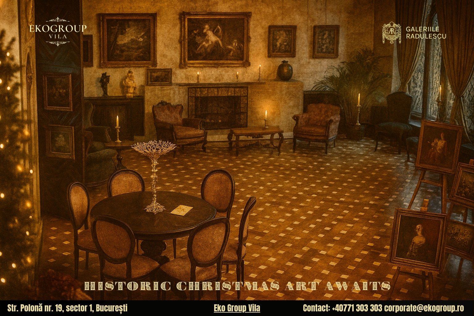 Povestea Crăciunului din anii ’30 la Eko Group Vila: o celebrare a artei și istoriei interbelice